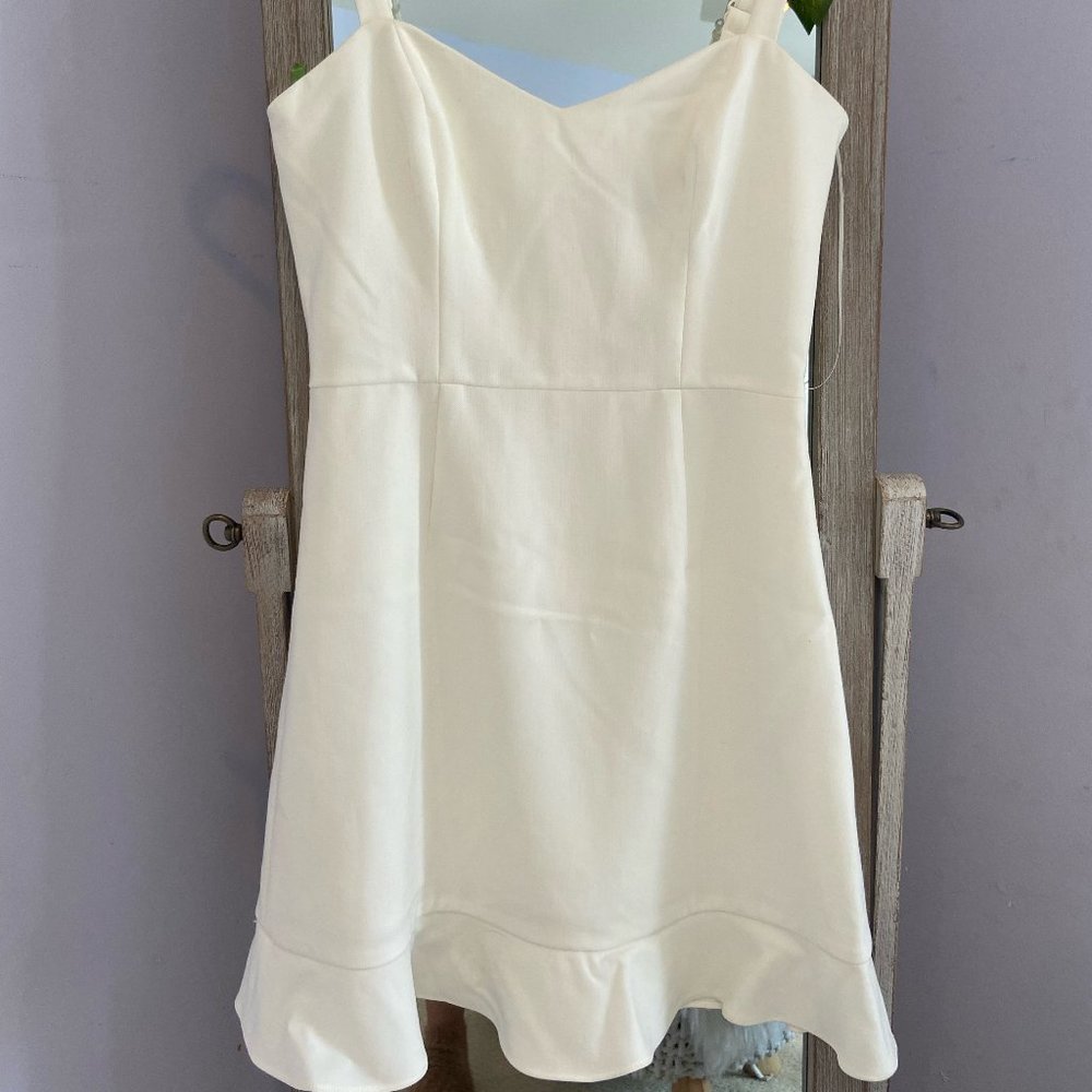 French Connection Whisper Ruffle Hem Dress
